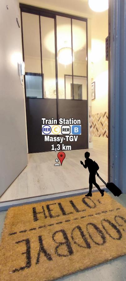 T4 Massy Tgv By Beds4Wanderlust - 80M2 Avec Terrasse Et Bureau - Proche Coulee Verte - Ideal Pro Ou Famille Екстериор снимка